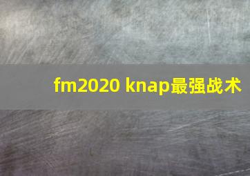 fm2020 knap最强战术